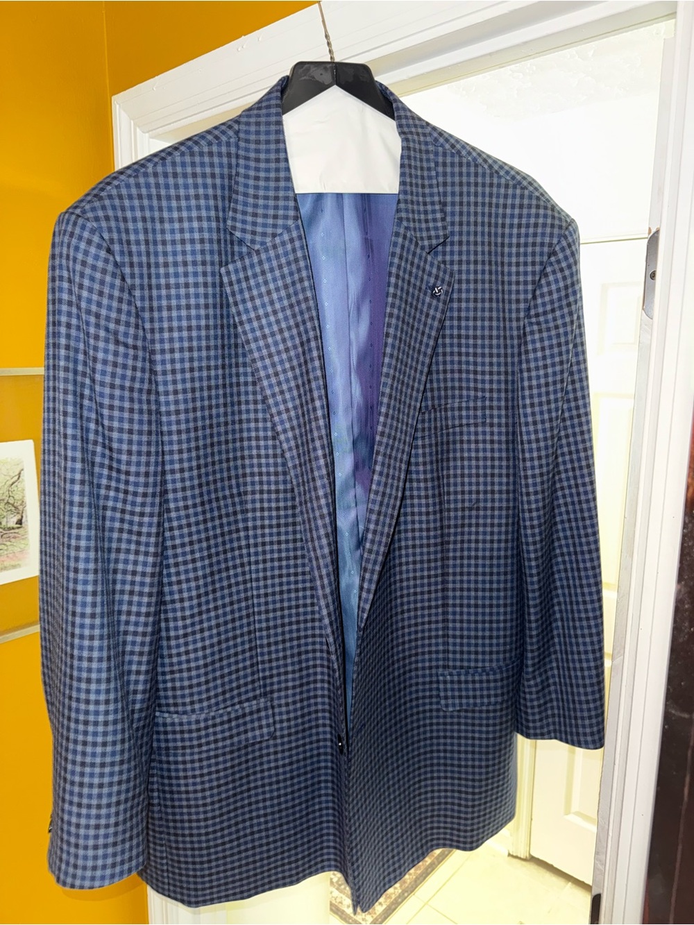 Men's Blue Check Sport Coat - Oak Hill